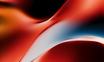 Generative AI abstract colored gradient background, holographic blobs, liquid glass color shape, fluid gradient, desktop and phone wallpaper