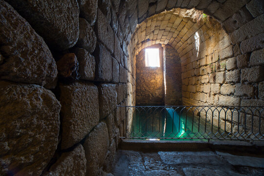 Roman water cistern at Alcazaba arab citadel. Merida, Extremadura, Spa