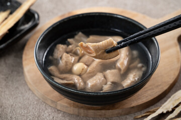 Four Tonics Soup. Delicious traditional Chinese herb flavor food.