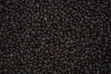 background of organic dried hemp seeds