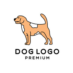 Dog Logo Design Vintage Emblem Vector illustration Badge Symbol Icon