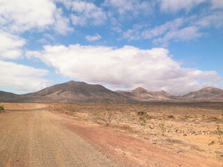 Fototapeta na wymiar Desert on Lanzarote Island.