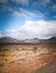 Desert on Lanzarote Island.
