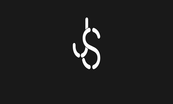 SJ,  JS,  S,  J   Abstract  Letters  Logo  Monogram