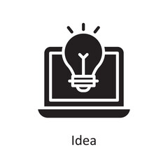 Idea Vector Solid Icon Design illustration. Design and Development Symbol on White background EPS 10 File