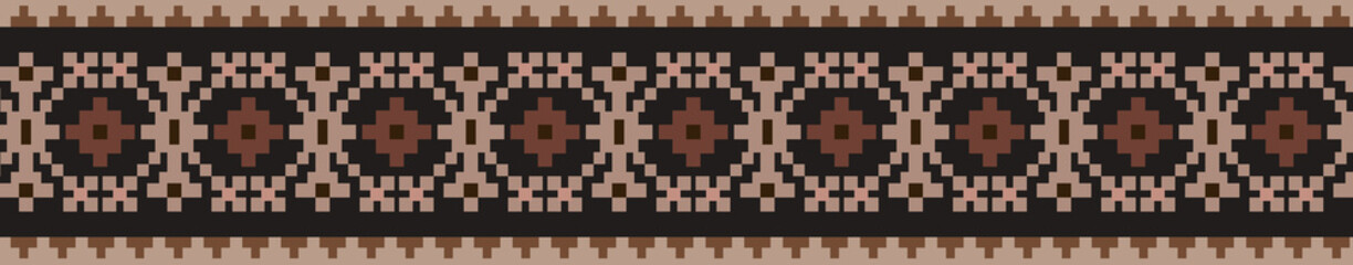 abstract seamless ikat and enthnic embroidery creative pattern background, tribal fashion 