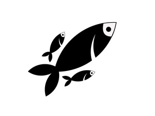 black and white fishes