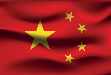 Flag of Chinese, vector illustration