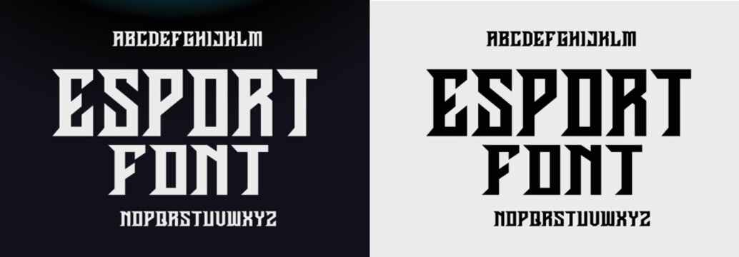 ESPORT, Sports minimal tech font letter set. Luxury vector typeface for company. Modern gaming fonts logo design.
