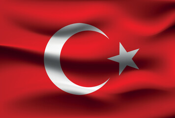 Flag of Turkey, vector illustration