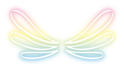 Fototapeta premium Collection of Wing neon