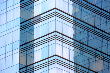 Fototapeta na wymiar glass facade of a large modern building