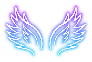 Fototapeta premium Collection of Wing neon