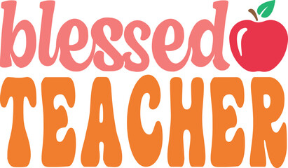 Retro Teacher SVG Design