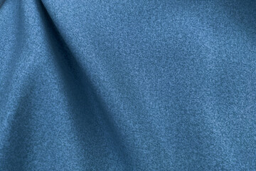 Abstract navy blue shiny satin silk, elegant fabric background.