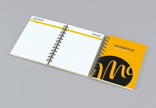 Open and Close Notebook Mockup