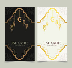 luxury islamic ramadan kareem greeting card