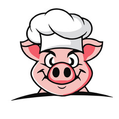 Pig Chef Cartoon