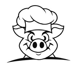Pig Chef Cartoon