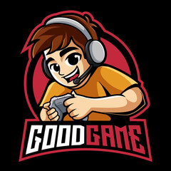 Gamer esport mascot logo design © Ilhustrator