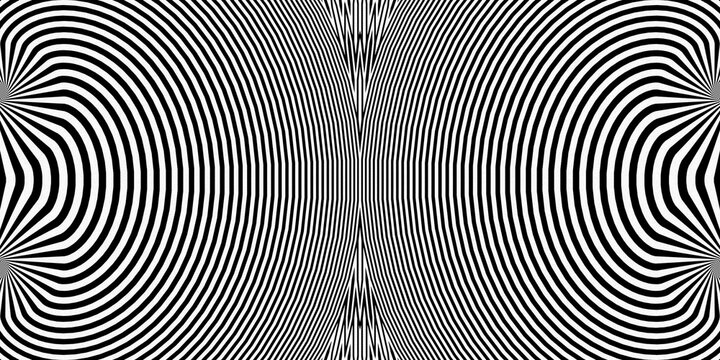black and white stripes background , texture with lines, illusion image
