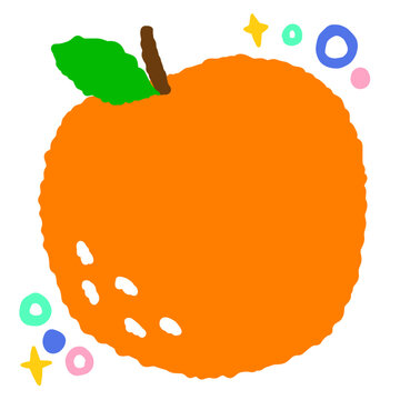 Paint brush cartoon cute orance clipart.
