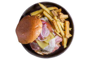 Burger and french fries