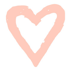 Fototapeta premium Heart Hand drawn vector illustration. Doodle hearts for Valentines day, Mothers day, wedding card