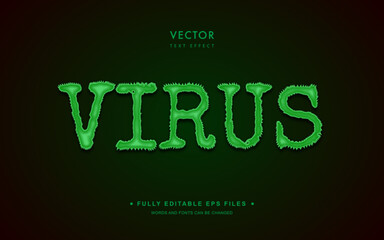 Vector Editable Text Effect in Virus Style