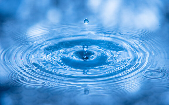 Water droplets and ripple
