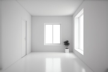 White minimalist room 