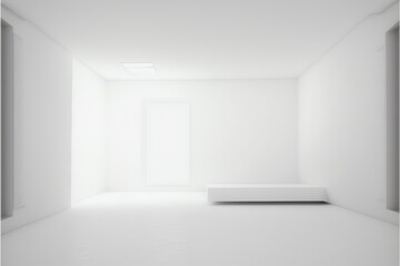 Fototapeta na wymiar White minimalist room 