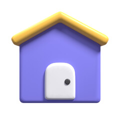 Illustration of a home  with aesthetic colors suitable for web, apk or additional ornaments for your project