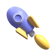 Illustration of a rocket with aesthetic colors suitable for web, apk or additional ornaments for your project