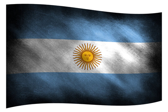 The waving flag of Argentina 