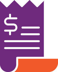Obraz premium Bill Vector Icon Design Illustration