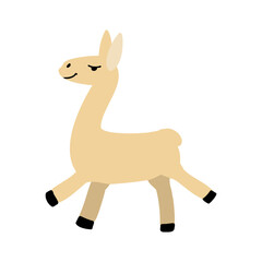 Fototapeta na wymiar Cute llamas or alpacas hand drawn vector illustration.