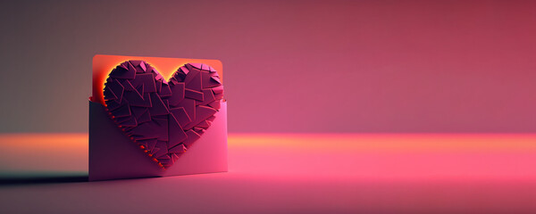 Valentine Heart Synthwave (Generative Art)