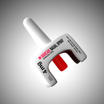 USA - September 24, 2022: The Food and Drug Administration approved the spray form of naloxone. 