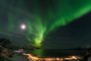 Naklejka na ściany i meble Norwegen Winter Polarlichter
