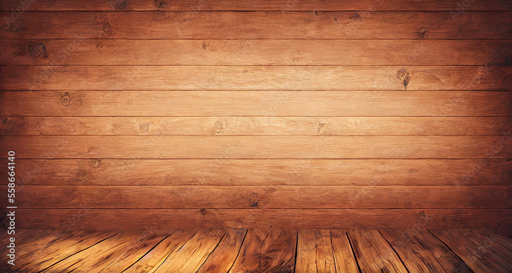 Wall mural brown old wood texture background