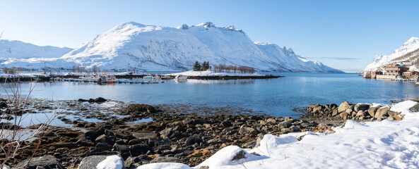 Tromsø Umgebung, Norwegen im Winter