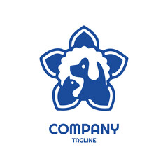 Dog and cat veterinary hospital logo