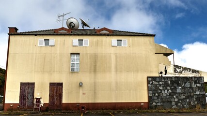 Old house with satellite dish on Madeira