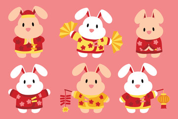 Lunar New Year rabbit - set