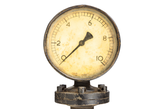 Old weathered industry mano meter