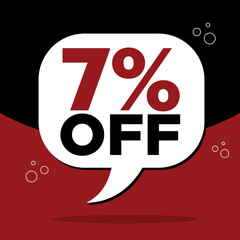 sale 7% discount label