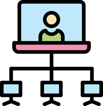 Client server Vector Icon Design Illustration