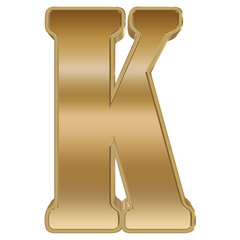 3D Rendering Metallic Alphabet Design.