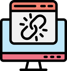 Web link Vector Icon Design Illustration